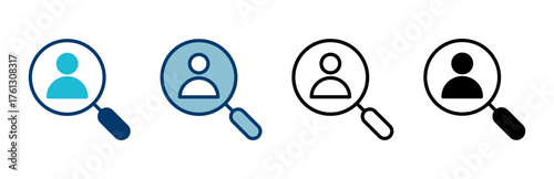 Hiring icon vector isolated on white background. Human resources concept. Recruitment. Search job vacancy icon. Hire. Find people icon