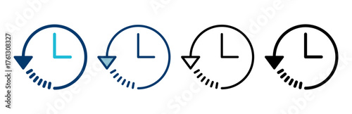 History icon vector isolated on white background. History vector icon