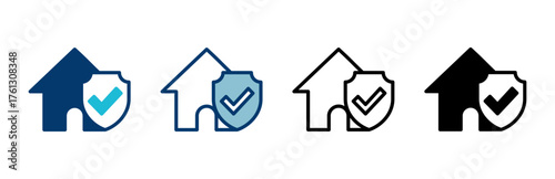 House insurance icon vector isolated on white background. house protection icon.