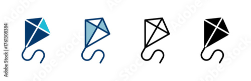 Kite icon vector isolated on white background. kite vector icon.