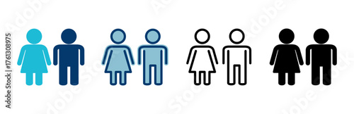 Man and woman icon vector isolated on white background. male and female symbol