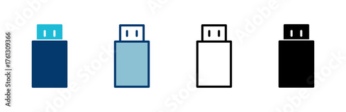 Usb icon vector isolated on white background. Flash disk icon vector