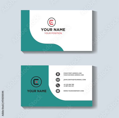 Elegant business card design with a modern and clean aesthetic
