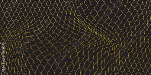 Luxury Gold Line Abstract Pattern on Black Background.Eps10