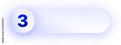 Glowing Number 3 Button
