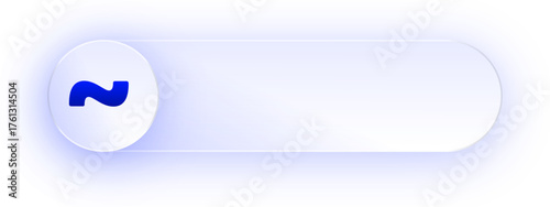 Glowing Tilde Symbol Button