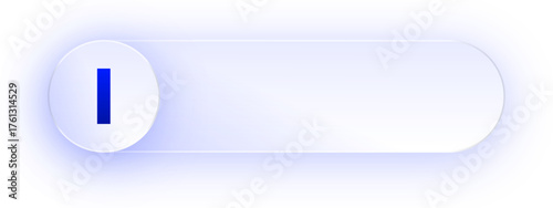 Glowing Letter I Button