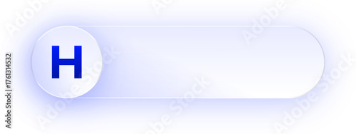 Glowing Letter H Button