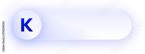 Glowing Letter K Button
