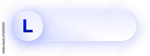 Glowing Letter L Button