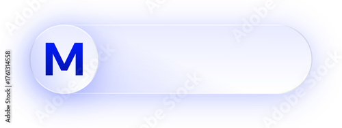 Glowing Letter M Button