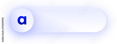 Glowing Lowercase Letter A Button