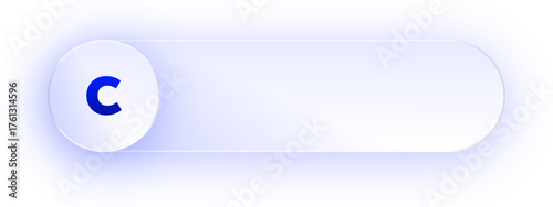 Glowing Lowercase Letter C Button