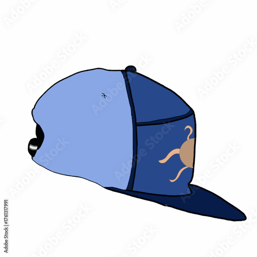 The cap has a structured and slightly curved appearance, giving it a relaxed, sporty look. There is also a small detail or mark near the back of the cap, possibly a brand or label. The overall design 