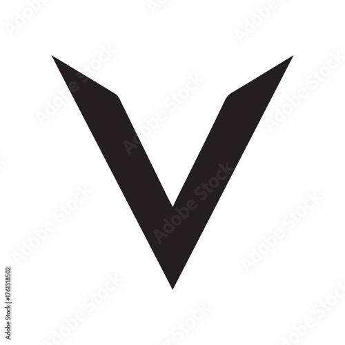 Free Download Minimal Shadow Cut Letter V Logo Showing Depth and Precision - GFXLoad