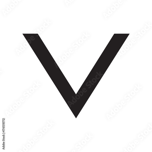 Minimal Split Letter V Logo with Dual Balanced Modern Form