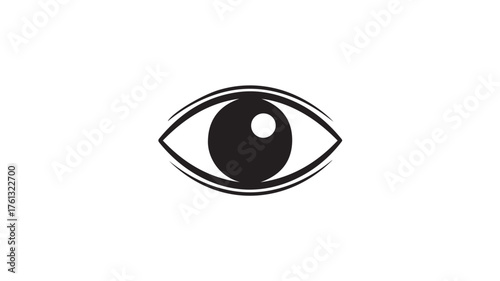 Black Silhouette of an Eye with Stylized Eyelashes