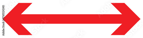 Free Download Double headed red long arrow set. Dual sided arrow icon. Double ended red long arrow illustration. Vector, EPS 10 - GFXLoad