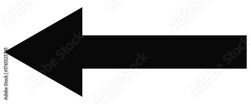 Long arrow icon. Vector of trendy long arrow pointing left in flat style. EPS 10