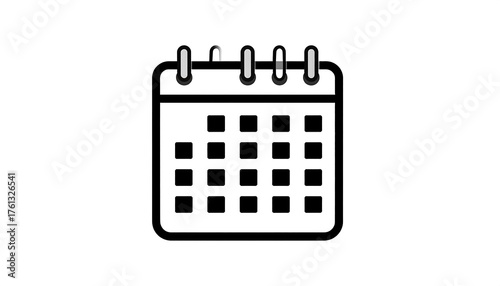 Minimalist Calendar Icon for Scheduling and Planning.