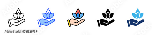 Healing Hands Icon Collection With Multiple Styles