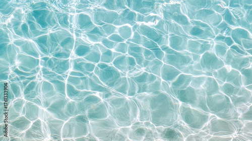 Clear blue water texture creates elegant and tranquil atmosphere