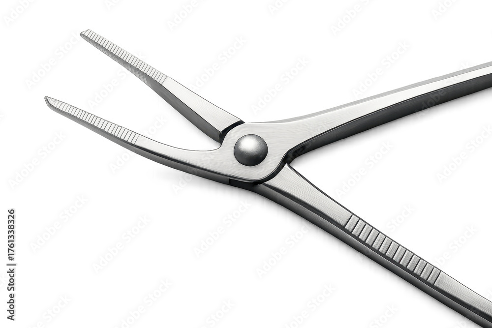 Fototapeta premium Surgical forceps medical instrument precision tool stainless steel
