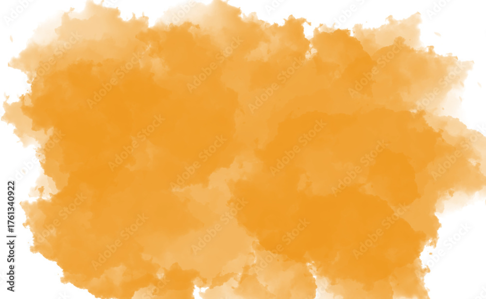 Obraz premium Orange watercolor splash isolated on transparent background