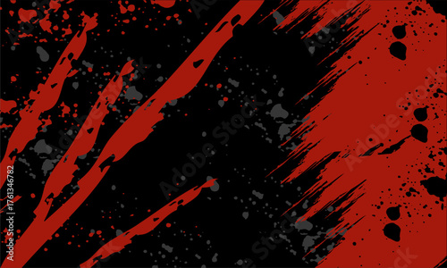 Red and black paint splash texture with explosive energy and grunge modern feel.