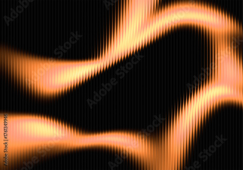 Abstract background with wavy, fiery lines in orange and yellow hues, creating an artistic, dynamic design against a dark, textured backdrop