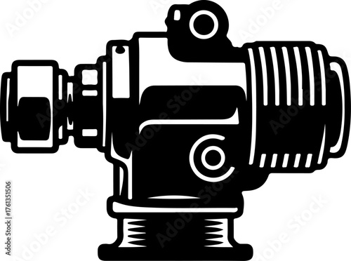 Starter motor silhouette vector illustration
