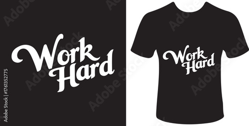 Motivational typography design with bold red and blue accents