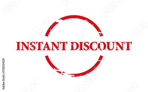 Free Download INSTANT DISCOUNT - INSTANT DISCOUNT text written on Red Rubber Stamp
 - GFXLoad