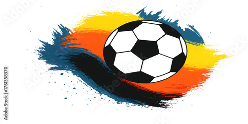 A flaming soccer ball is an isolated object for sport and game play