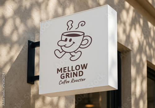 Coffee Shop Logo Signage Mockup PSD