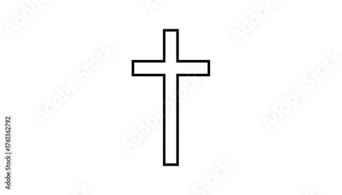 Simple Christian Cross Symbol - Faith, Religion, and Spirituality.
