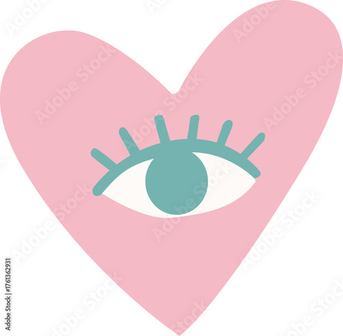 Eye Inside of Heart Graphic