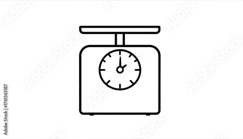 Simple kitchen scale illustration for measuring ingredients accurately.
