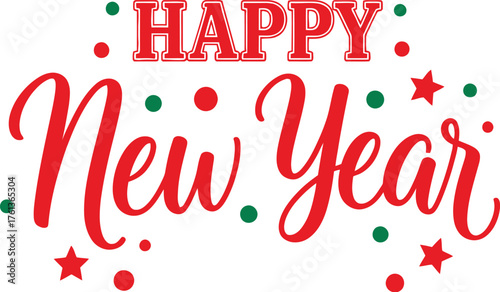 Ring in the New Year 2026 with festive joy! Celebrate the upcoming year with this vibrant and colorful design for your holiday promotions