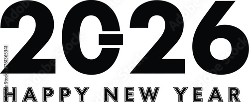 Celebrate the New Year 2026 with this modern, minimalist design, perfect for invitations, social media posts, and festive greetings to share joy and excitement