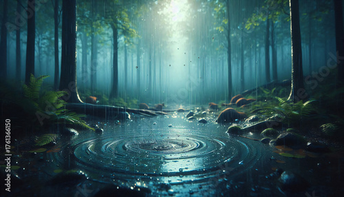 Rain in the forest