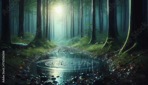 Rain in the forest