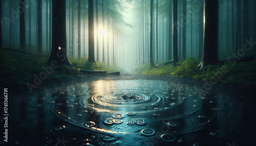 Rain in the forest