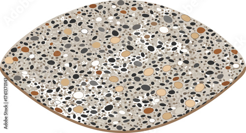 exposed aggregate concrete surface detailed texture.