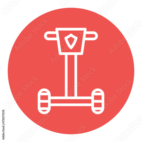 Police Segway Vector Icons