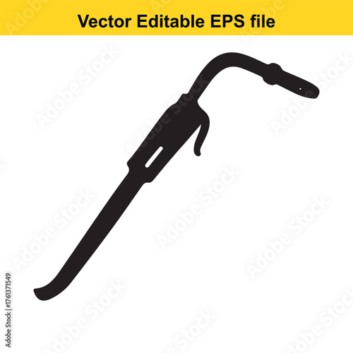 Vector art of silhouette of a welding torch