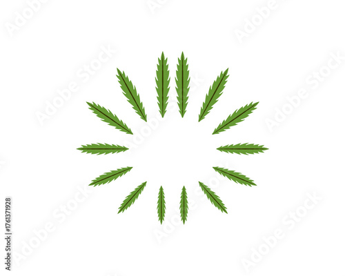vector illustration of a green leaf