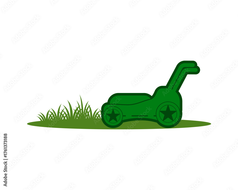 Naklejka premium Push lawn mower icon
