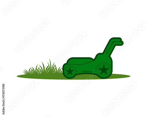 Push lawn mower icon