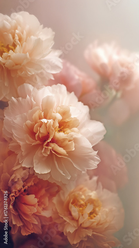 柔らかいトーンの花たち